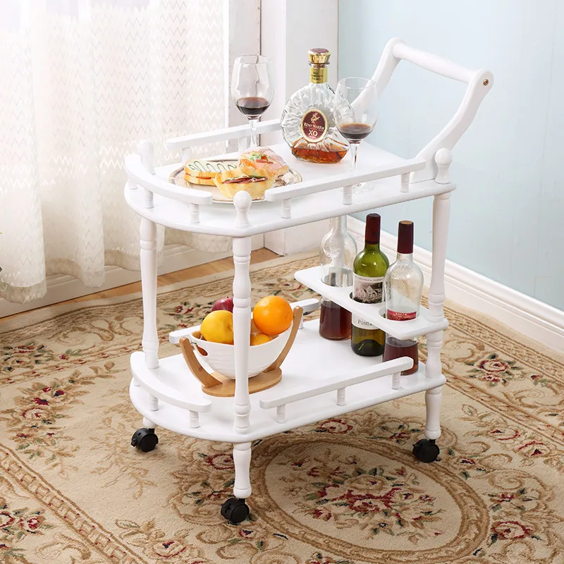 

Rolling Cleaning Hotel Handcart Wooden Utility Serving Hotel Handcart Transport Portable Reinigungs Wagen Office Furniture