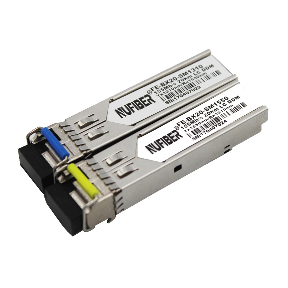 Microtik Compatible 155M 80km 1550nm LC SMF SFP Transceiver Module 10G Data Rate Fiber Optic for FTTH Networks