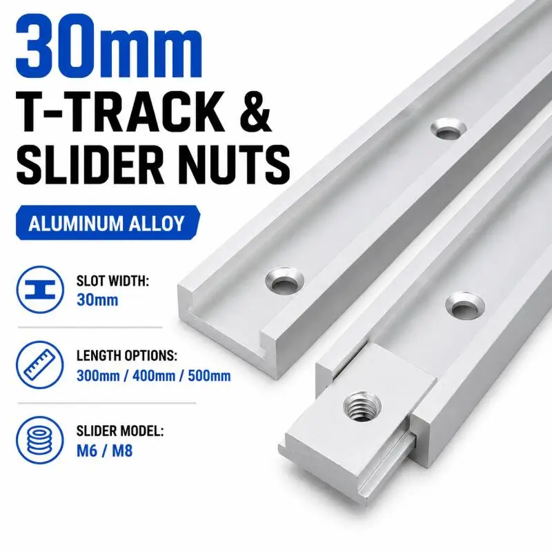 T-track Slot Miter Track T Screw T Slider 30 Model Aluminum Alloy Jig Fixture Pressure Woodworking DIY Tool