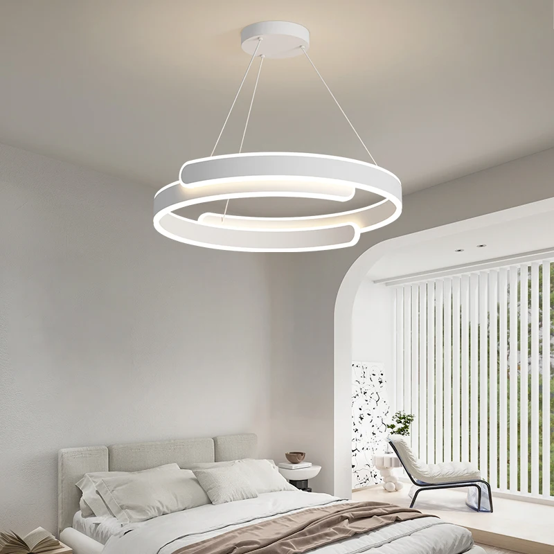 Lampe LED Suspendue au Design Nordique, Éclairage Simple et Créatif, Idéal pour une Salle à Manger, un Couloir, une Chambre à Coucher ou un Salon