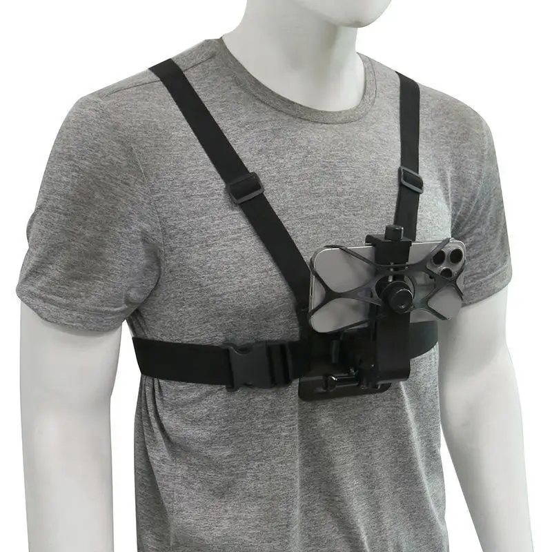 Chest Strap Phone Mount Adjustable Soft Design Universal POV Shooting Holder for Vlogging Running Hiking Camping Daily Use