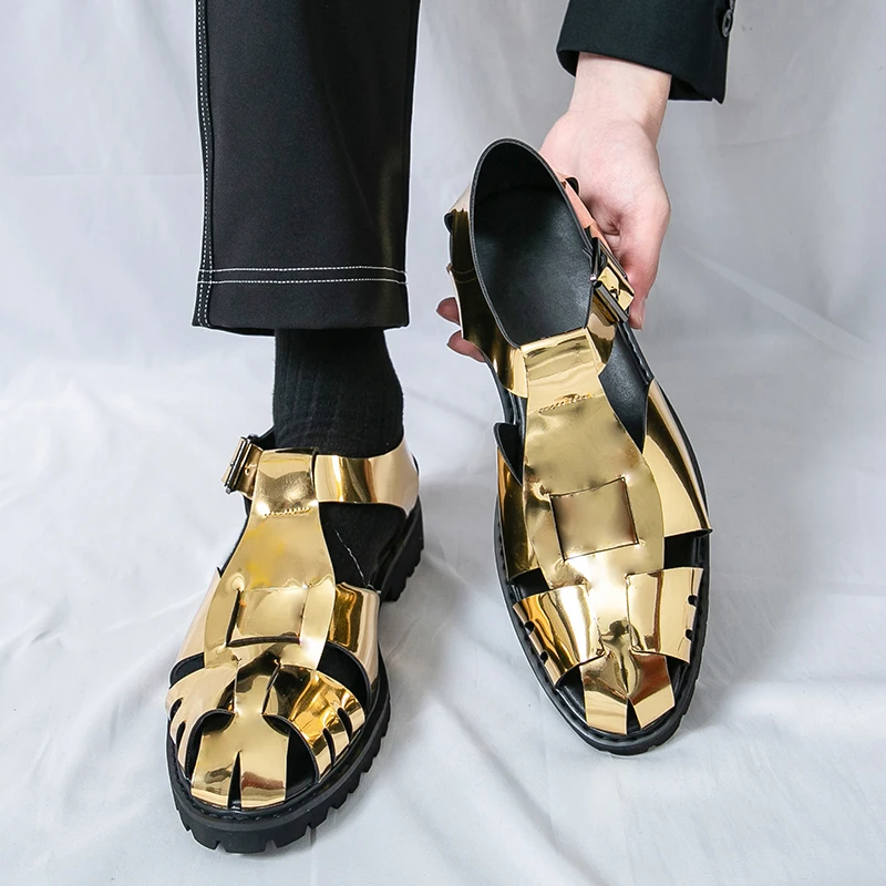 Nuovi sandali estivi Scarpe in pelle da uomo comode, leggere, personalizzate, belle, alla moda, popolari, One Step