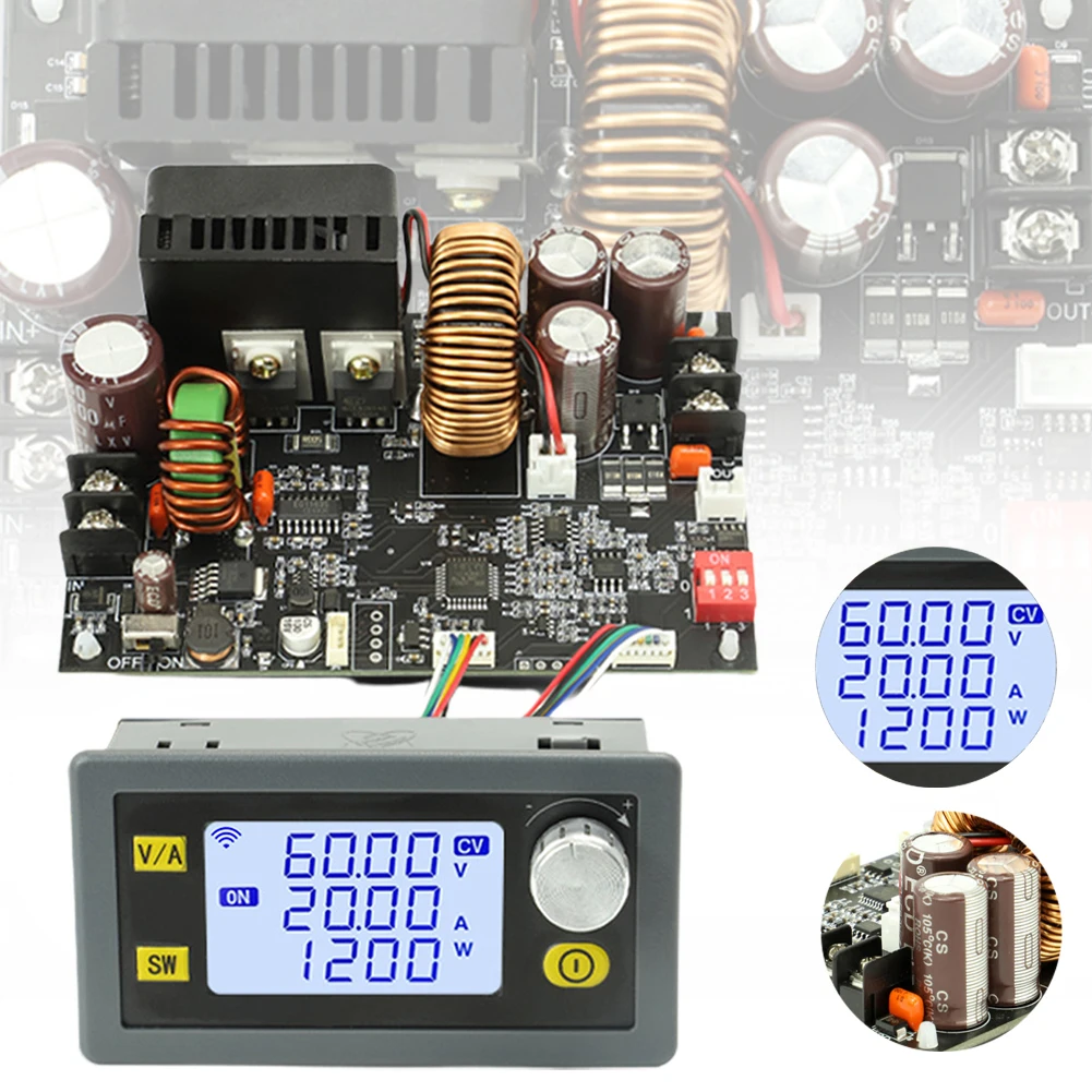 High Power DC Power Supply for DIY CNC Small Power Supply 0 0 60 0V Output 0 0 20 0A 1200W Multiple Parameter Displays