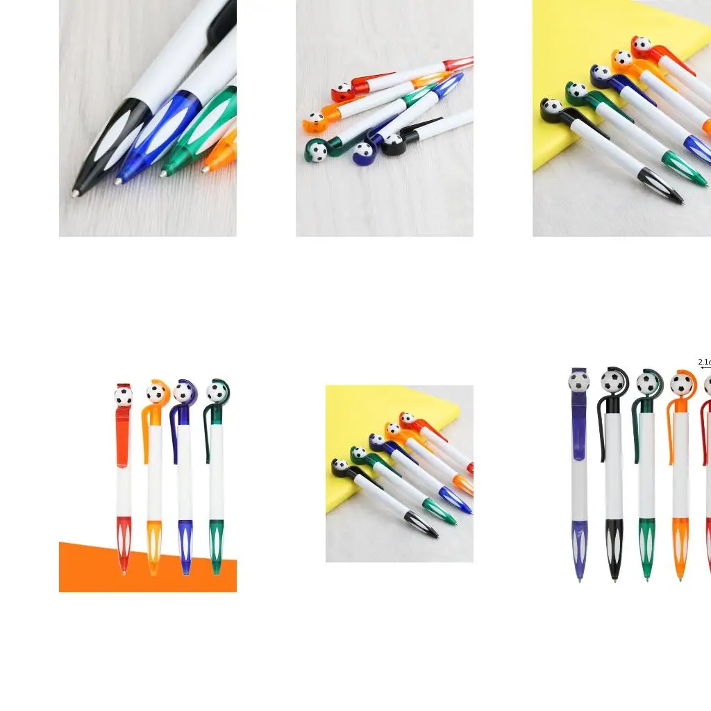  5Pcs Funny Writing Pen Retractable Ballpoint Pen Non-slip Grip Metal Pen-Clip