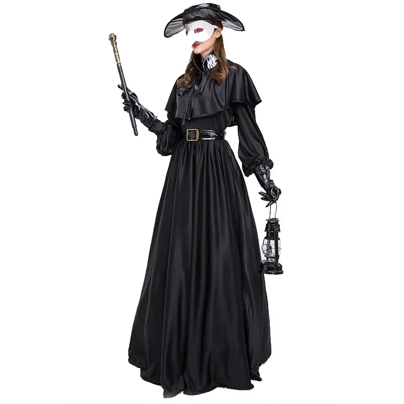 Halloween Cospaly Dr.Beulenpest Steampunk Plague Doctor White Birds Beak Masks Costume