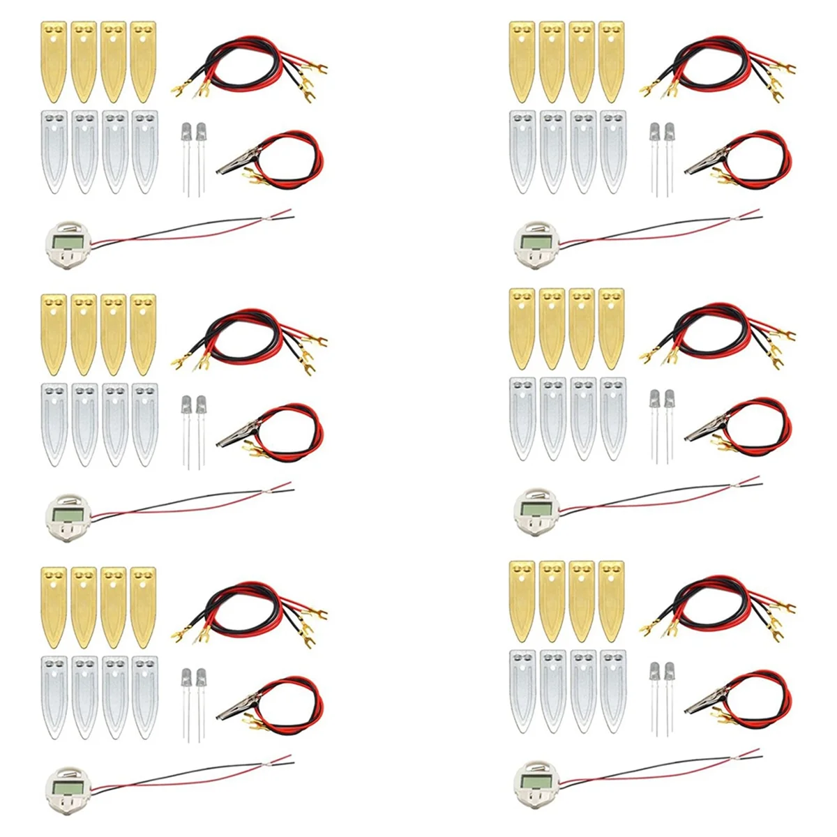 

M15KFruit Battery Science Experiment Kit for Home Teaching Toy, Lemon Potato Battery Physics Teaching Experiment 6 Sets