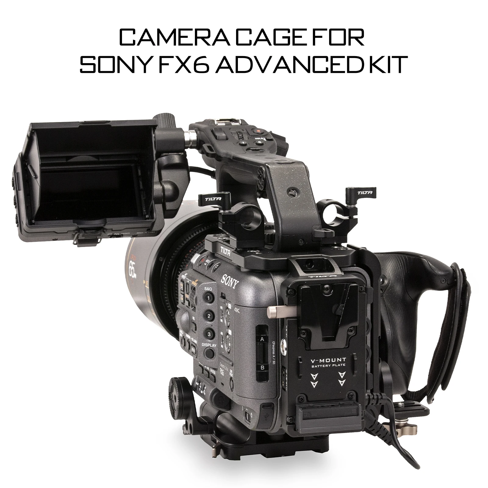 TILTA Camera cage for Sony FX6 ES-T20-C-V Camera Cage Rig Advanced Kit for Sony FX6 V-Mount Top handle