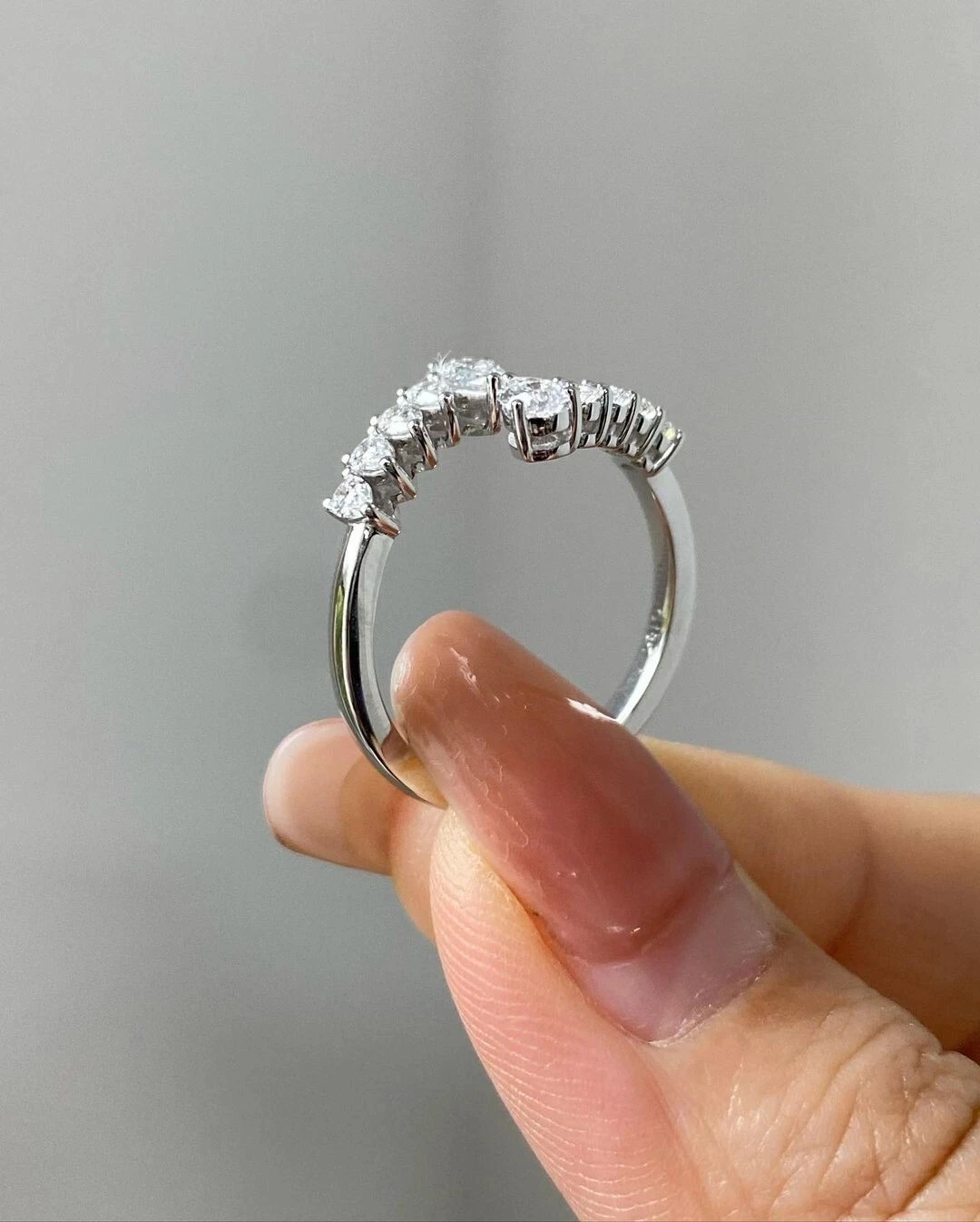 2,7 Karat Birnenförmiger Labor-Diamant Offener Ring DEF VS‑VVS CVD HPHT Platin950 Hochzeits- und Verlobungsring Edler Schmuck für Frauen Geschenk – Detail 9
