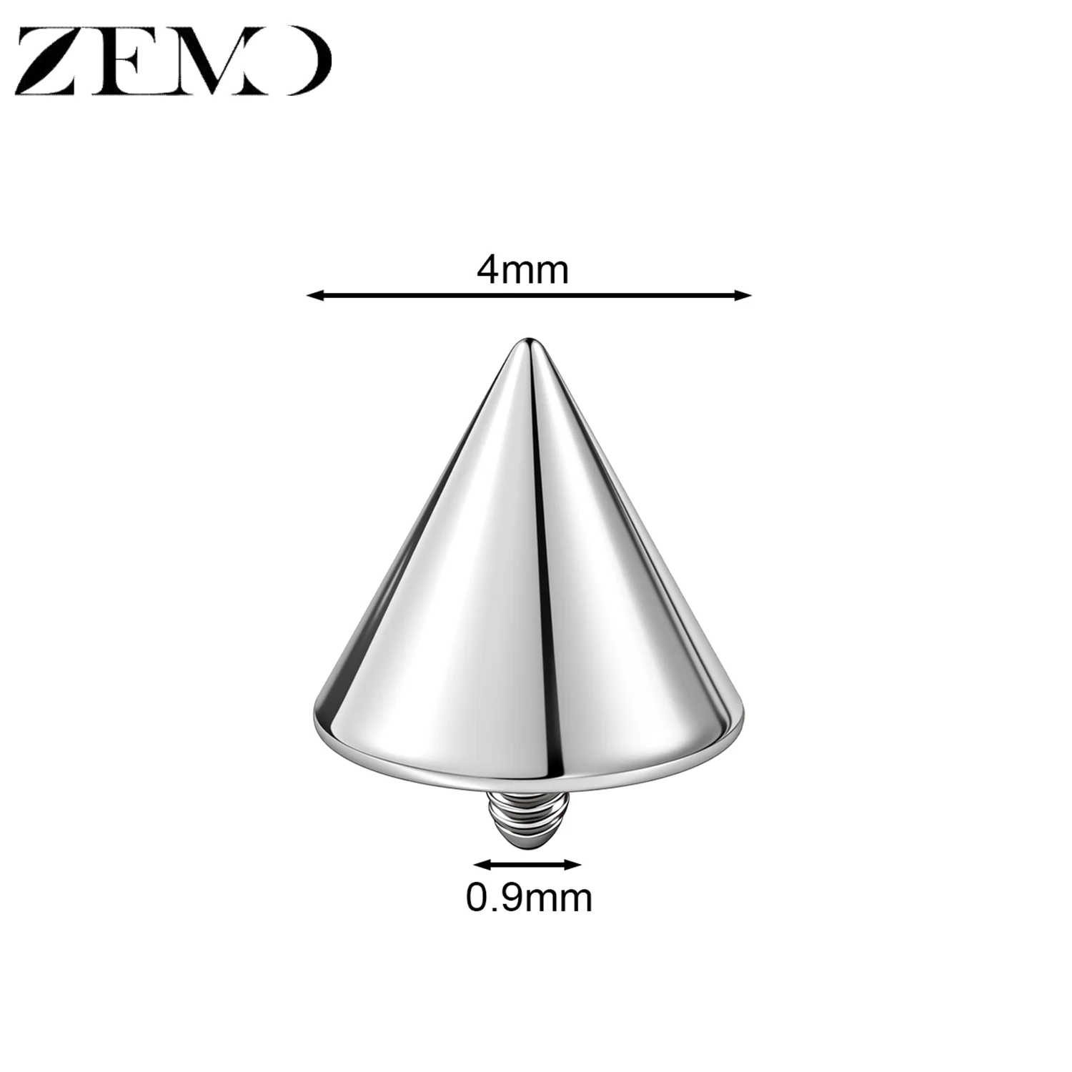 Stainless Steel Dermal Anchor Top with CZ Crystal