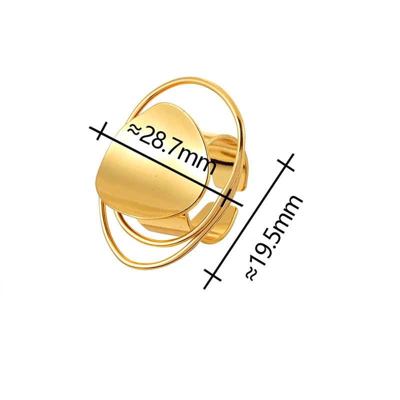 PONYKISS الفضة تصفيح مبالغ فيه جولة افتتاح خواتم للنساء الحد الأدنى الأزياء والمجوهرات العصرية شخصية الملحقات