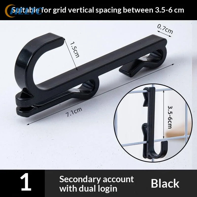 1Pc Plastic Mesh Grid Display Hook Wire Rack Hooks Kindergarten Exhibition Wall Organizer Modern Simple Style Single Clip Hook