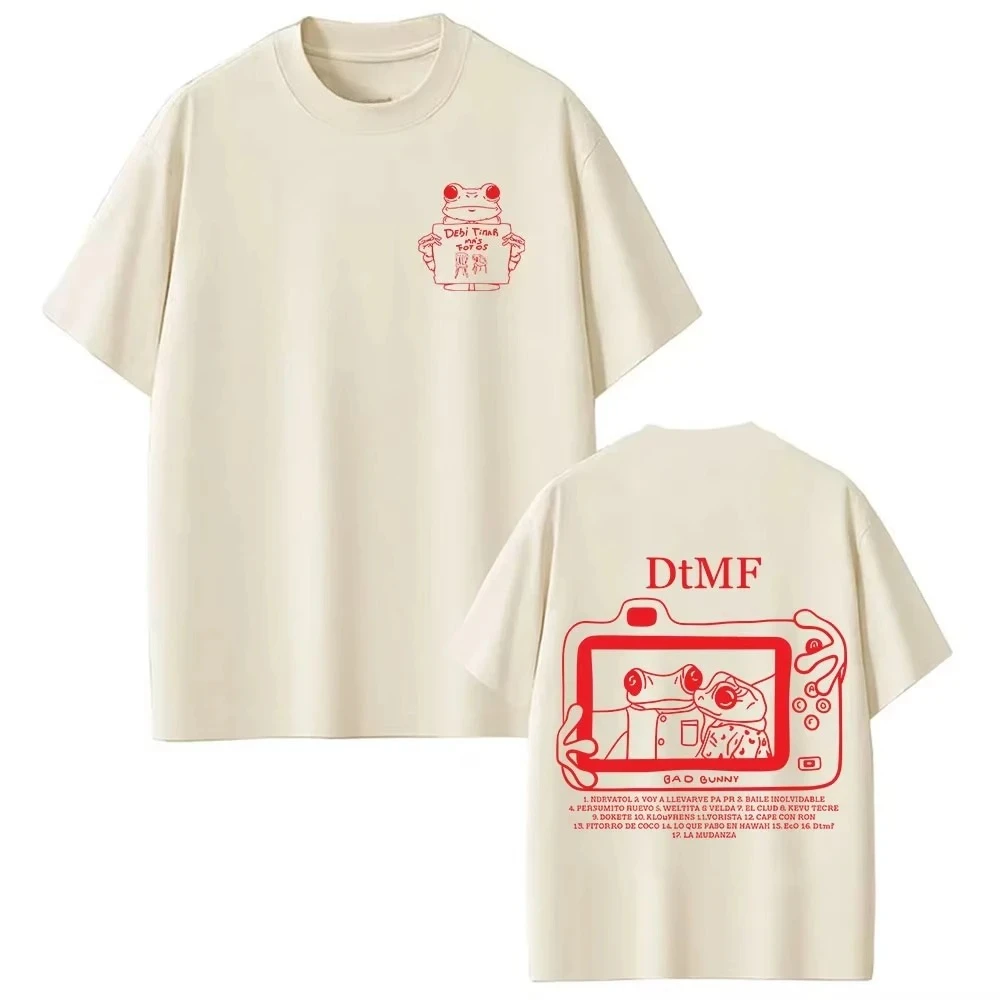 Summer O-Neck Clothing Rapper Bad Bunny Tour 2026 Debi Tirar Mas Fotos DTMF Merch T-Shirt Hip Hop Pop Music Tees Streetwear Y2K