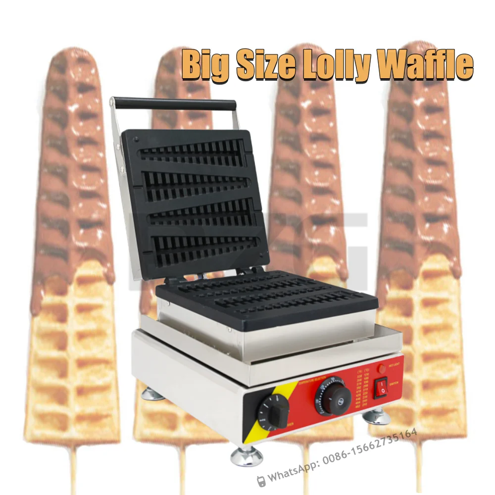 Bakery Egg Muffin Waffle Machine Commerical Non-stick Christmas Pine Tree Shape Lolly Waffle Pops Sticks Maker Machine