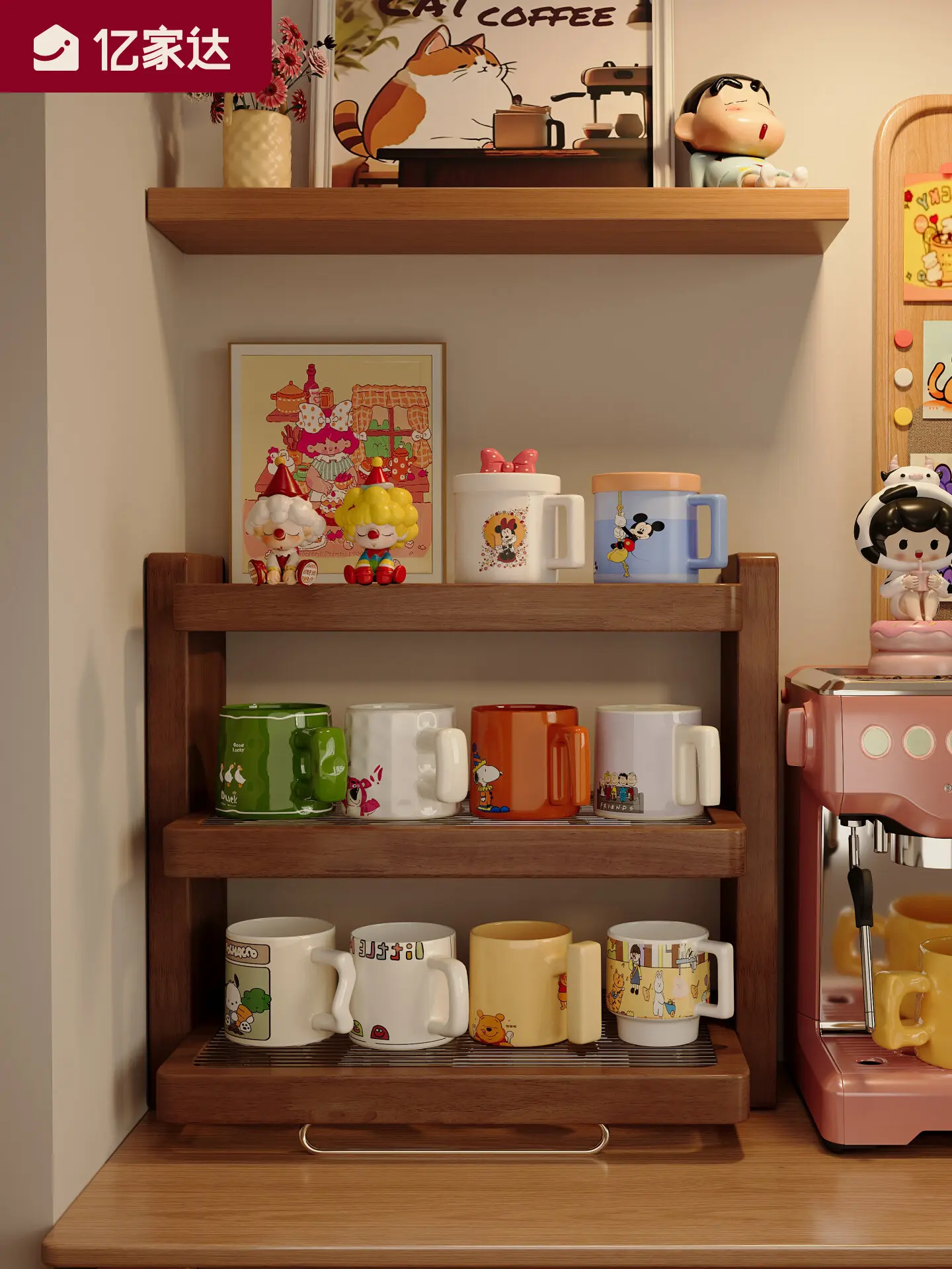 

Cup Storage Rack, Dining Side Cabinet, Countertop Coffee Corner Arrangement 2025 New Model Is Very Beautiful
