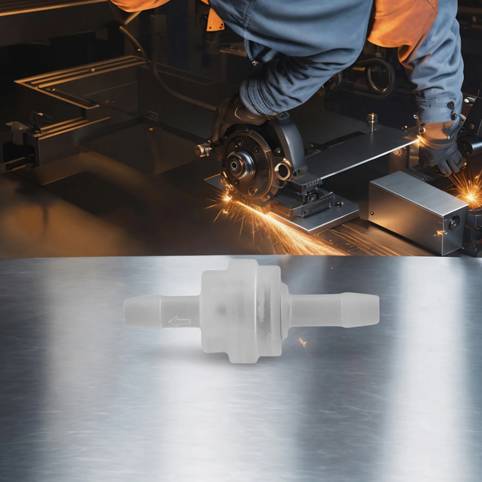 Plastic One-Way Non-Return Fluids Check Valve For Fuel Gas Liquid =Diameter 3-12mm =WhiteCheck Valve Power Tools