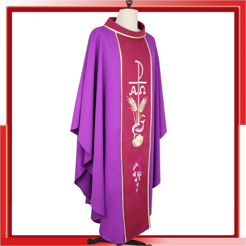 

Chasuble Bishop Mass Clothes Pastors Costume Christian Liturgical Clergy Robe Churches Catholic Priest Uniform Vestments