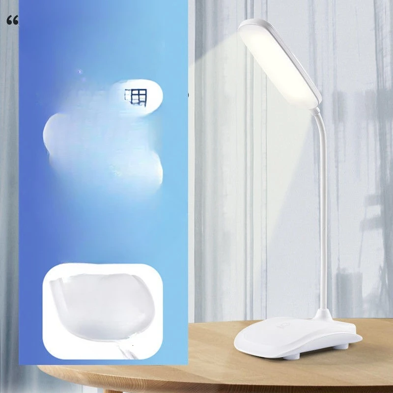 

LED desk lamp, eye protection, learning and charging, plug-in college student dormitory artifact, small desk lamp