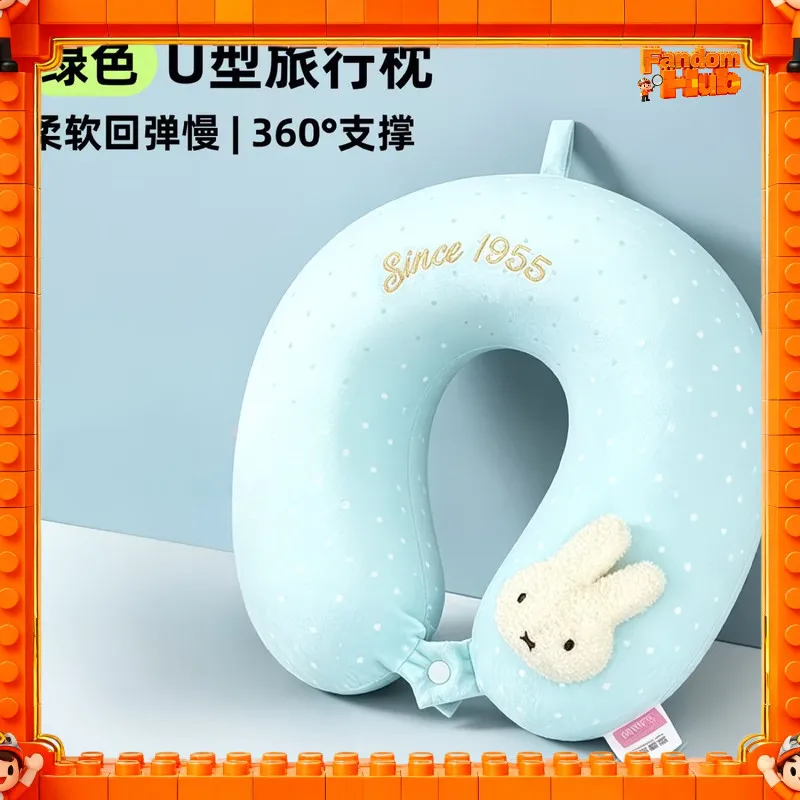Genuine Miffy U Shaped Neck Plush Pillow Cartoon Multicolor Skin Friendly Pressure Relief Support Fan Gift