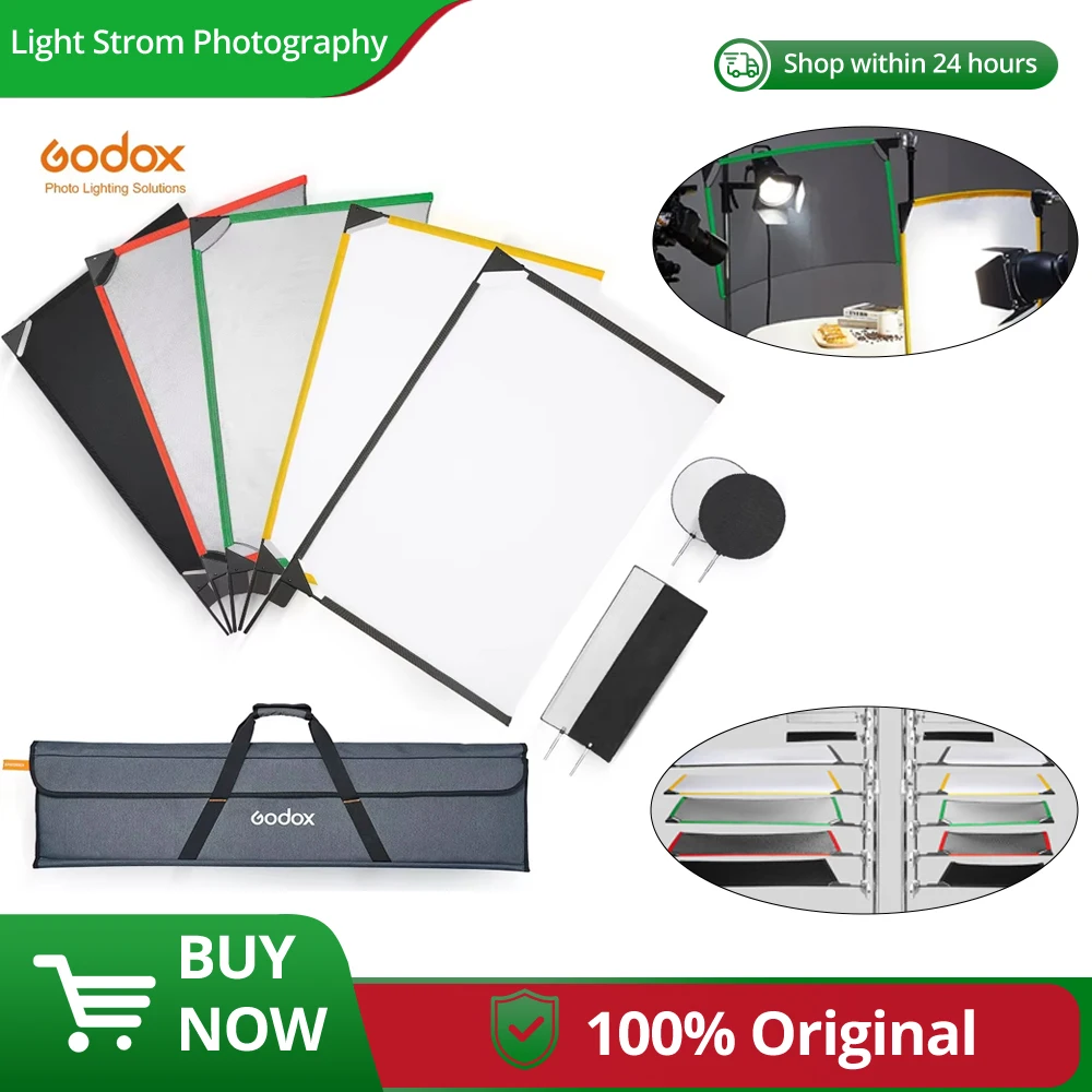 Godox SF4560 SF6090 Scrim Flag Kit Portable Frame Diffuser Reflector Soft Light-blocking Light-reducing for Studio Photography