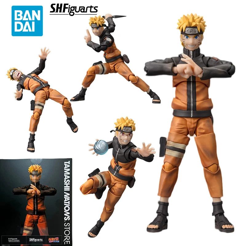 

Original genuine Bandai S.H.Figuarts SHF NARUTO Uzumaki Naruto Battle Scarred Edition TNT Collect souvenir toys For boys