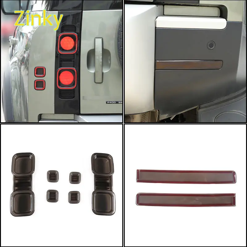 Car Tail Light Cover Brake Light Wide Indicator Cover Rear Lamp Hoods Guards Trim Suitable for  Land Rover Defender 90 110 2020+