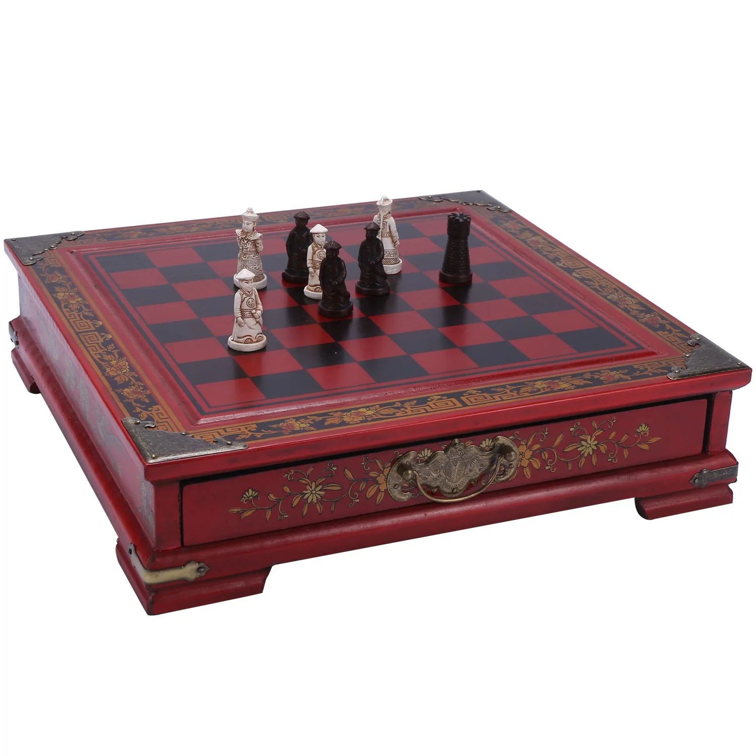 Reliable! 32Pcs/Set Wooden Table Chess Chinese Chess Games Resin Vintage Collectibles Gift Chessman Christmas Birthday Premium G