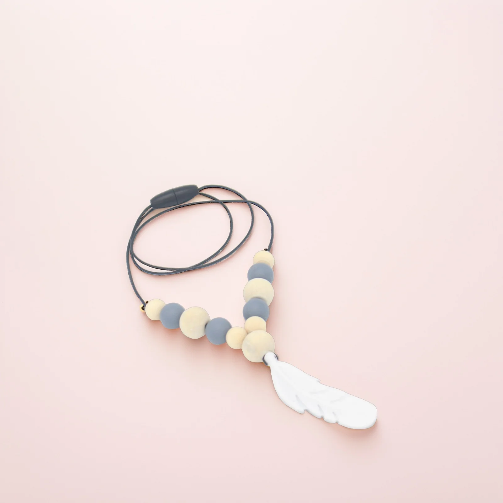 عضاضة الطفل مضغ سيليكون التمريض قلادة رمادي لينة التسنين الإغاثة للرضع مهديء هدية آمنة غير سامة اللثة