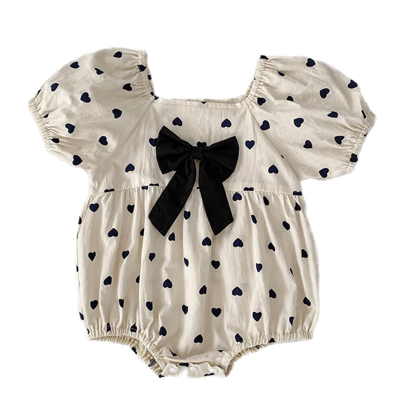 2026 Neues Frühlings-Schwesterkleid 2-6 Jahre Mädchen Partykleid Baumwolle Kinder Herzförmiges Kleid 0-24 Monate Baby Mädchen Kurzarm Bedruckter Strampler – Detail 27