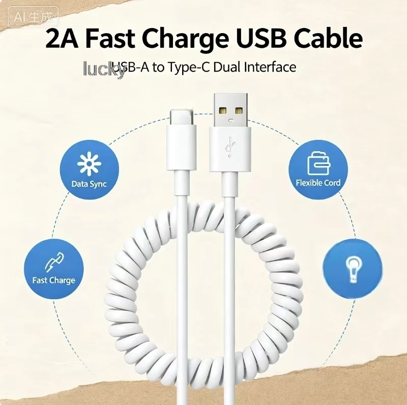 1Pack For Samsung S26 Xiaomi USB Super Fast Charger Power Adapter Mi 12 11 2A Type C Cable POCO X5 X4 Pro Note 9 10 11 Charging