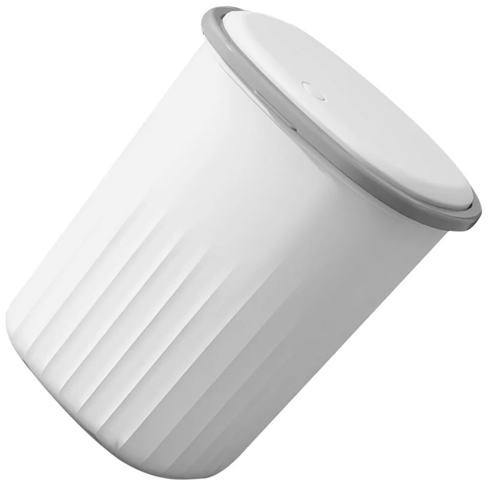 

Garbage Can with Lid Stylish Narrow Trash Can for Toilet Room Living Space Farmhouse Rustic Modern Decor Plastic Waste