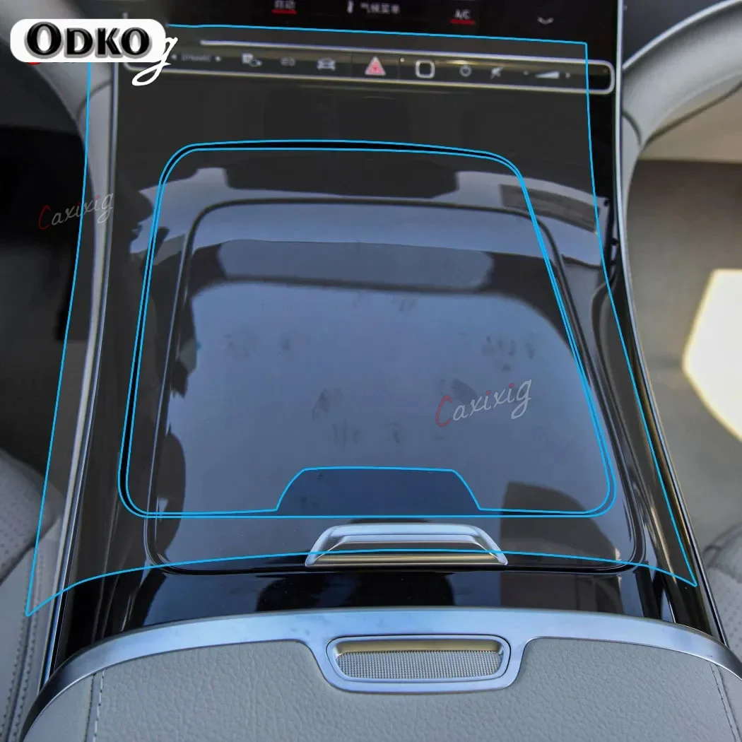 

For Mercedes Benz EQE 2023 Center console shift screen TPU protective film Scratch proof film Auto interior Sticker Accessories