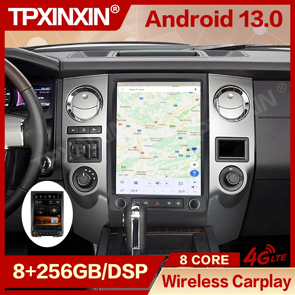 For Ford Expedition 2015 2016 2017 Automotive Automotive Android 13 Touch Screen Radio Receiver GPS Navigation Video Head Unit