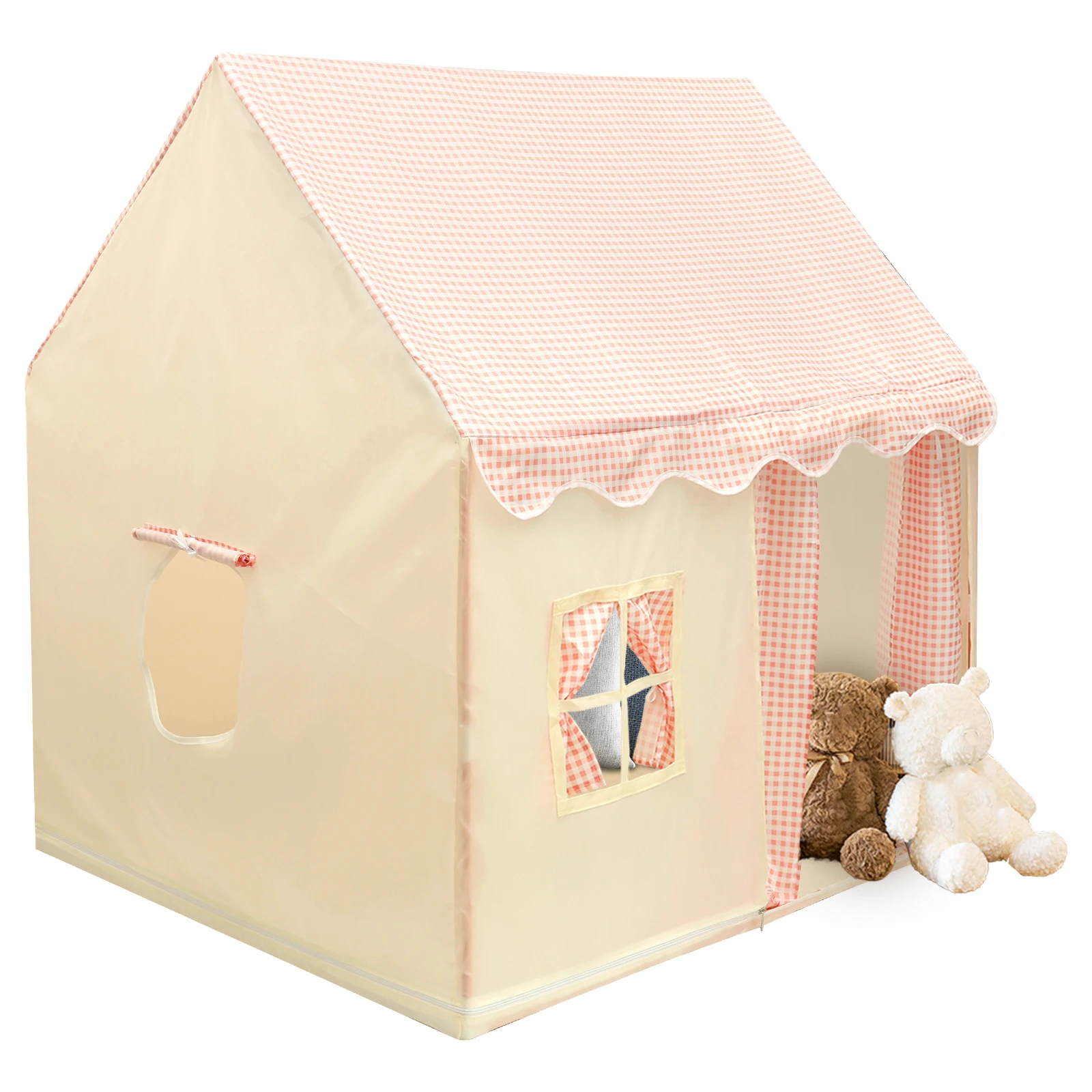 

Polyester Kids Tent Spacious Kids Playhouse Comfortable Toddler Play Tent Easy to Assemble Toddler Playhouse for Home Indoor