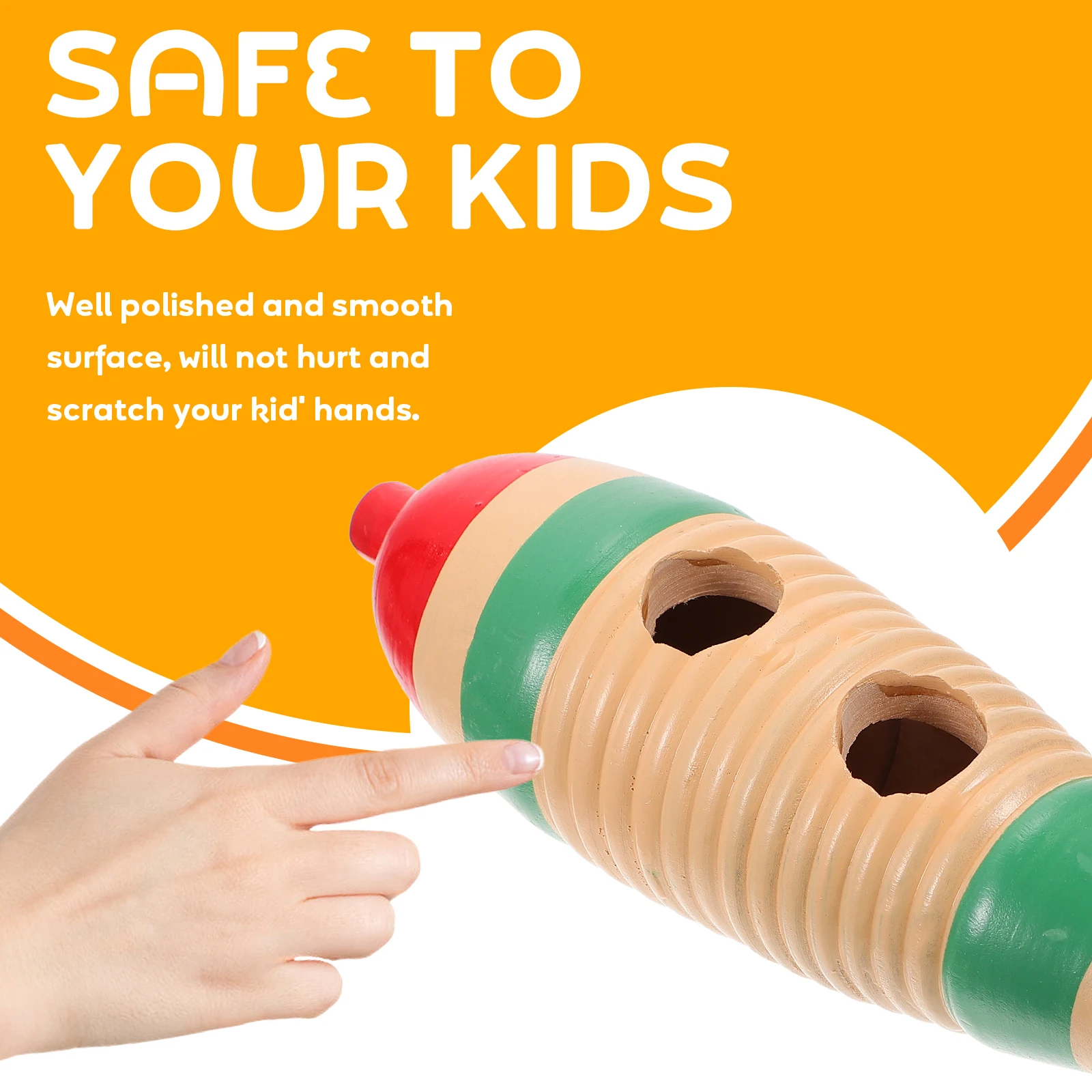 

Wooden Frog Croaker Kids Toys Musical Instrument Fish Percussion Child Guiro for