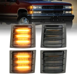 MOVOTOR Amber Side Marker Light Front Corner Light Assembly Kit for 1994-1998 Chevrolet C/K 1500 2500 3500