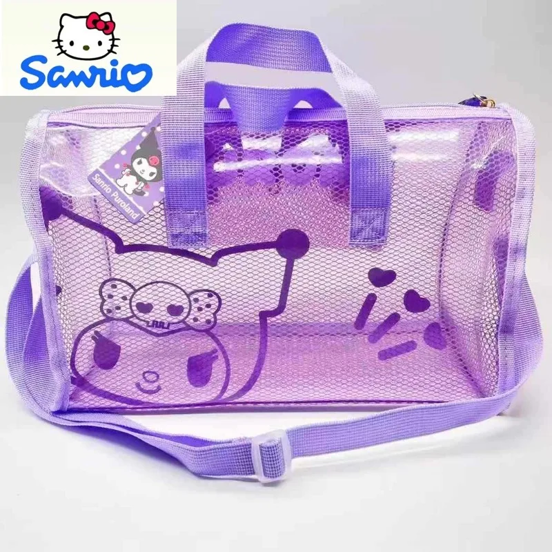 

Sanrio Fashion Trend Transparent PVC Travel Bag for Women, High Quality Cartoon Kuromi Waterproof Storage Beach Makeup Bag