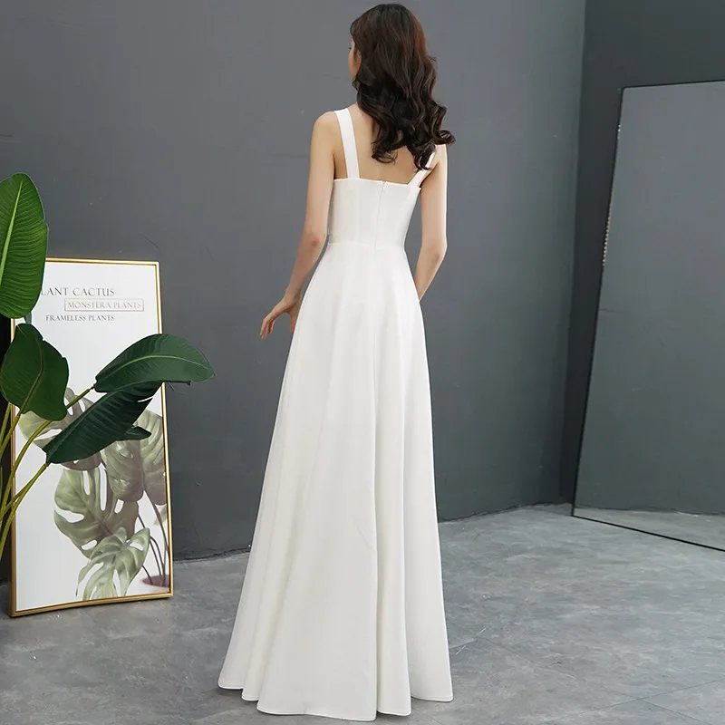 فستان سهرة طويل نسائي صيفي جديد، مزاج عصري وأنيق، فستان مضيف الاجتماع السنوي للولائم الراقية
