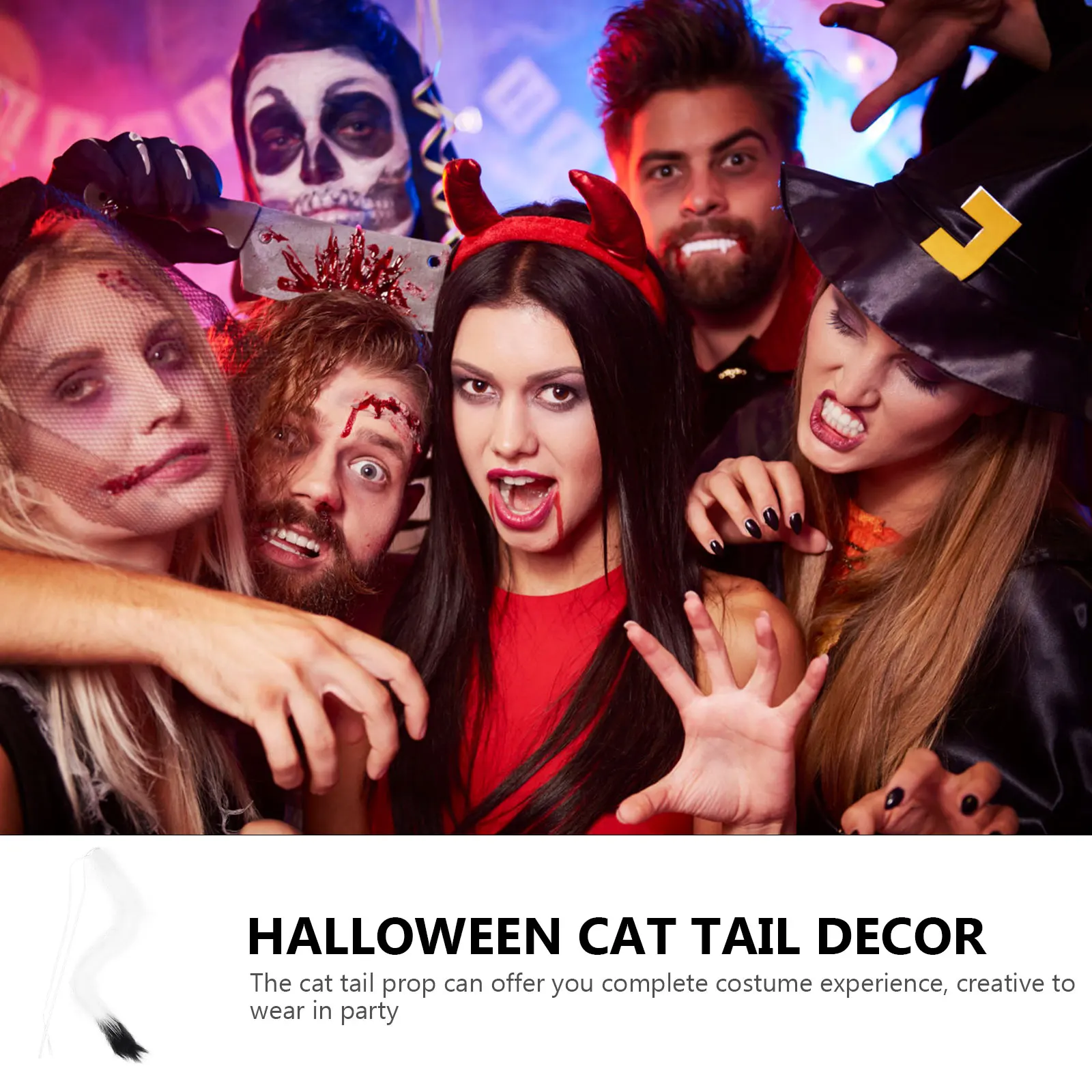 

Cat Tail Dress Halloween Costumes Cosplay Clothing Cats Women Wool Black Toddler