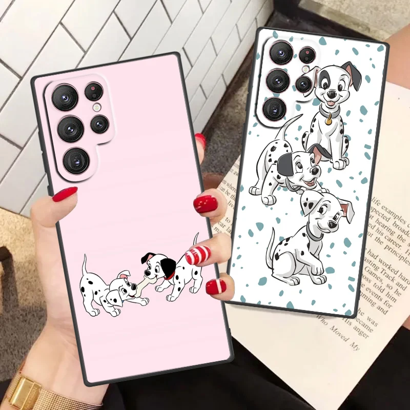 101 Dalmatians Dog Phone Case For Samsung S24 S23 S22 S21 S20 FE S10 S10e Ultra Plus Lite Black Soft Cover