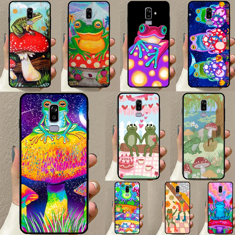 Frong Froggy Art Groovy Hippie Phone Case For Samsung J4 J6 Plus A6 A7 A8 A9 J8 2018 A3 A5 2016 J1 J3 J5 J7 2017 Cover