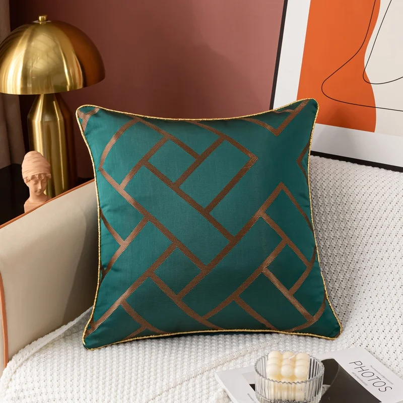 2pcs High Grade Cushion Cover 45x45CM Light Luxury Jacquard Pillowcase Home Hotel Bed Sofa Decor