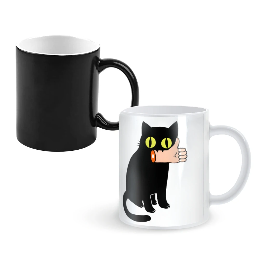 

Good LuckCoffee Mugs And Mug Creative Color Change Tea Cup Ceramic Milk Cups Novelty Gifts