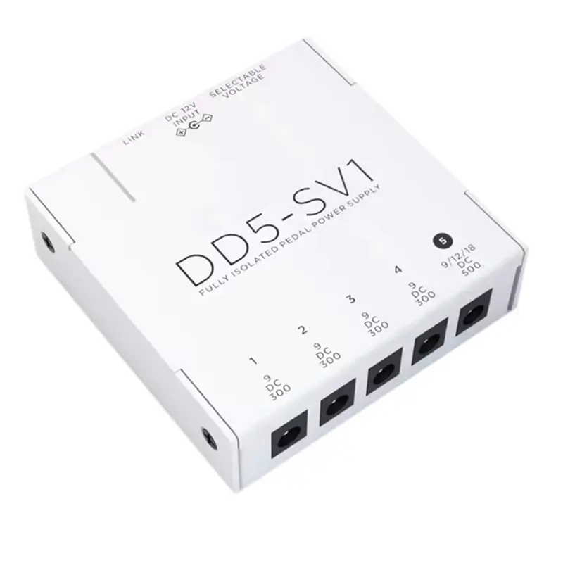 Fuente de Alimentación para Pedal de Efectos Digitales de Alta Potencia AT82-DD5-SV1, Totalmente Aislada, con Filtro de Reducción de Ruido