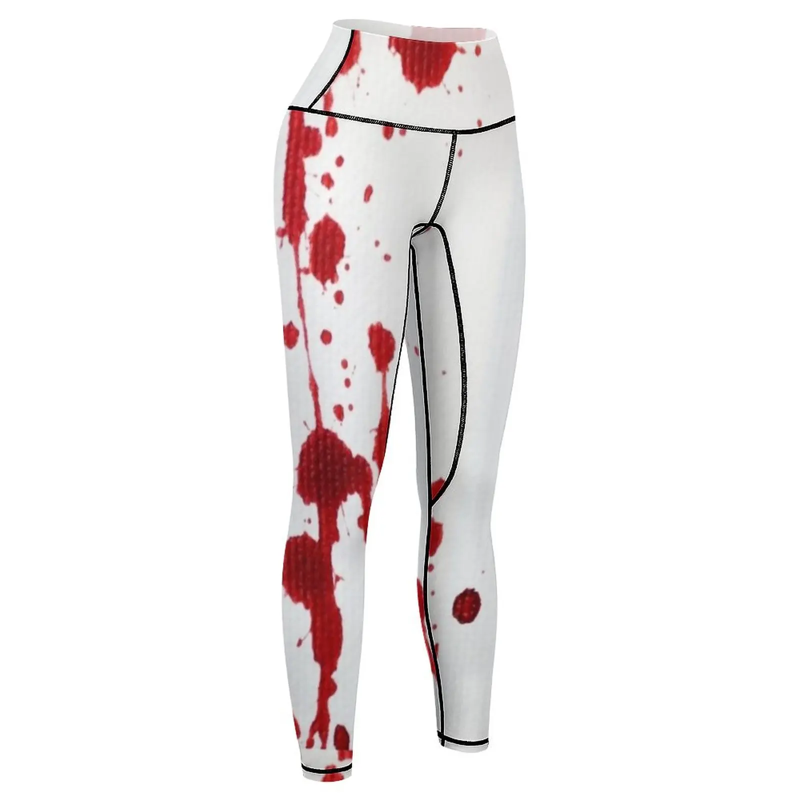 Blood Spatter Knife Cast Off Leggings Tight fitting woman gym's sportswear gym's clothing Womens Leggings