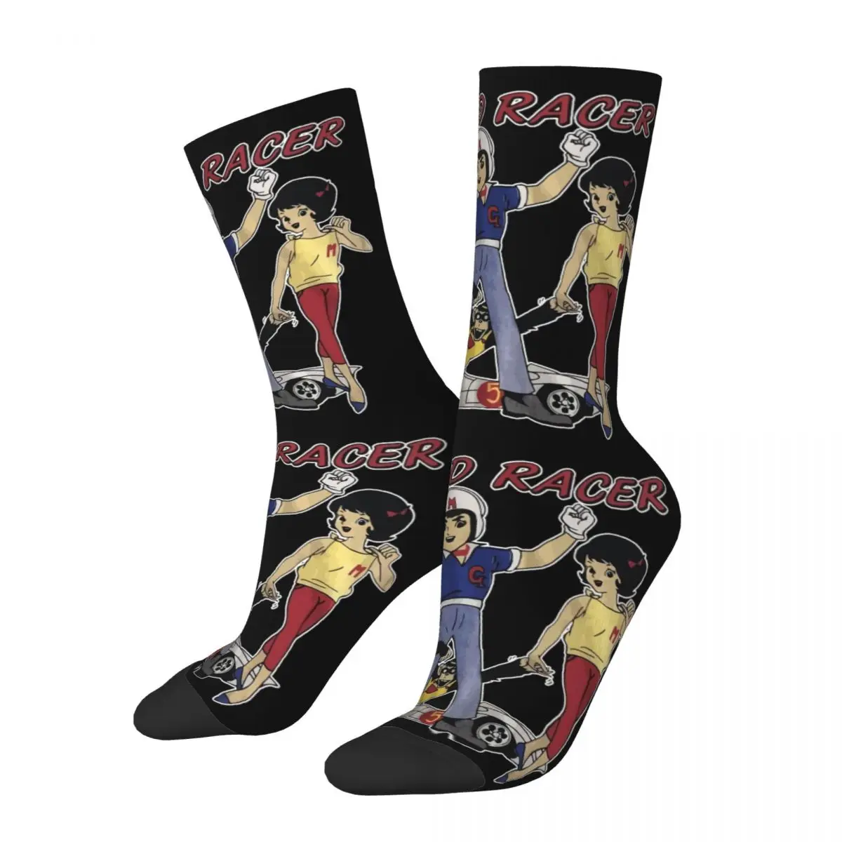 Go Speed Speed Racer Socks Men Women Funny Happy Socks Novelty Spring Summer Autumn Winter Middle Tube Stockings Gift