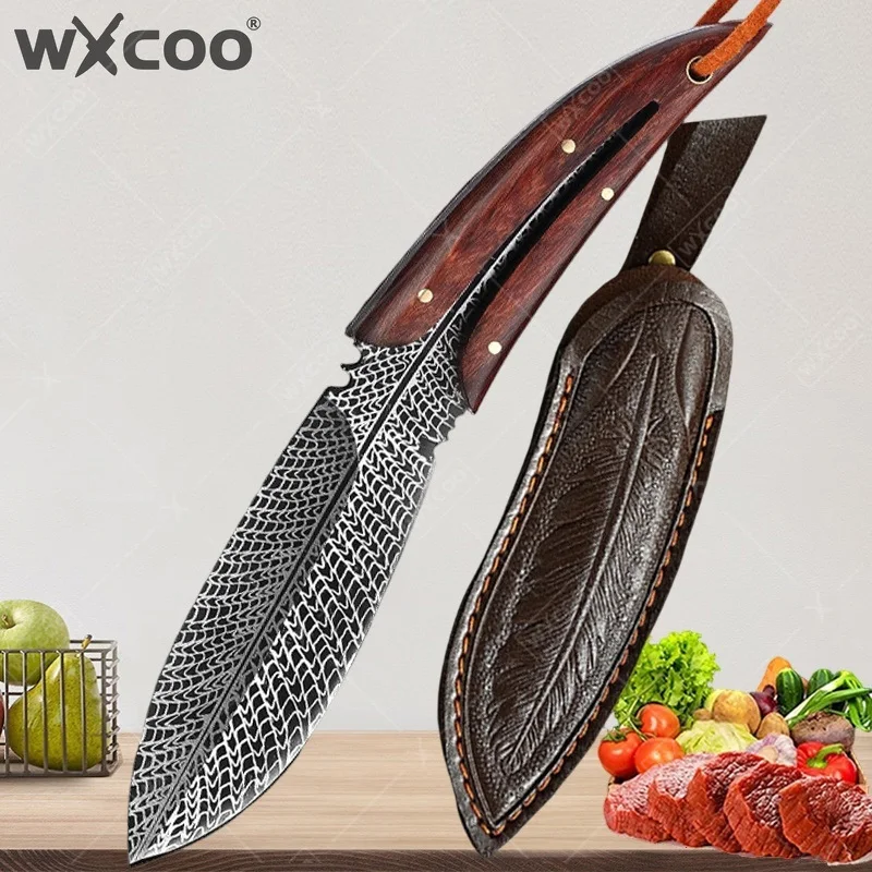 WXCOO Accesorios para el Hogar, Cuchillo de Cocina de Acero Inoxidable, Cortador de Frutas, Carne y Huesos, Utensilios de Cocina