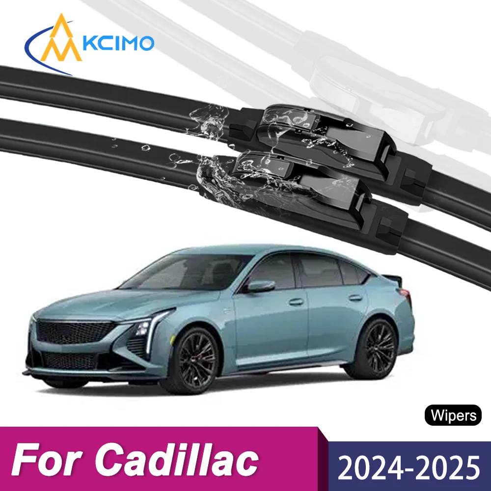 High Quality Natural Rubber Front Wiper Set Compatible For Cadillac Celestiq 2024-2025 Direct Replacement Car Parts
