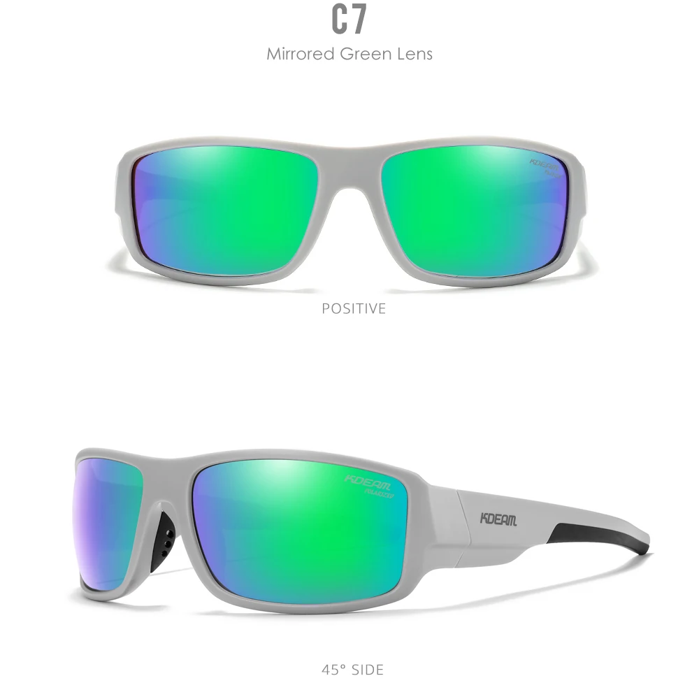 KDEAM Leistung Polarisierte Sonnenbrille Für Männer Druck Muster Design Rahmen Gläser Durchlässigkeit Cat.3 männer Sport Brille – Detail 27