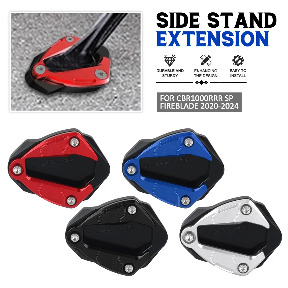 

For Honda CBR1000RR-R SP 2020-2021-2022-2023-2024-2025 Motorcycle Foot Side Stand Pad Plate Kickstand Enlarger Support Extension