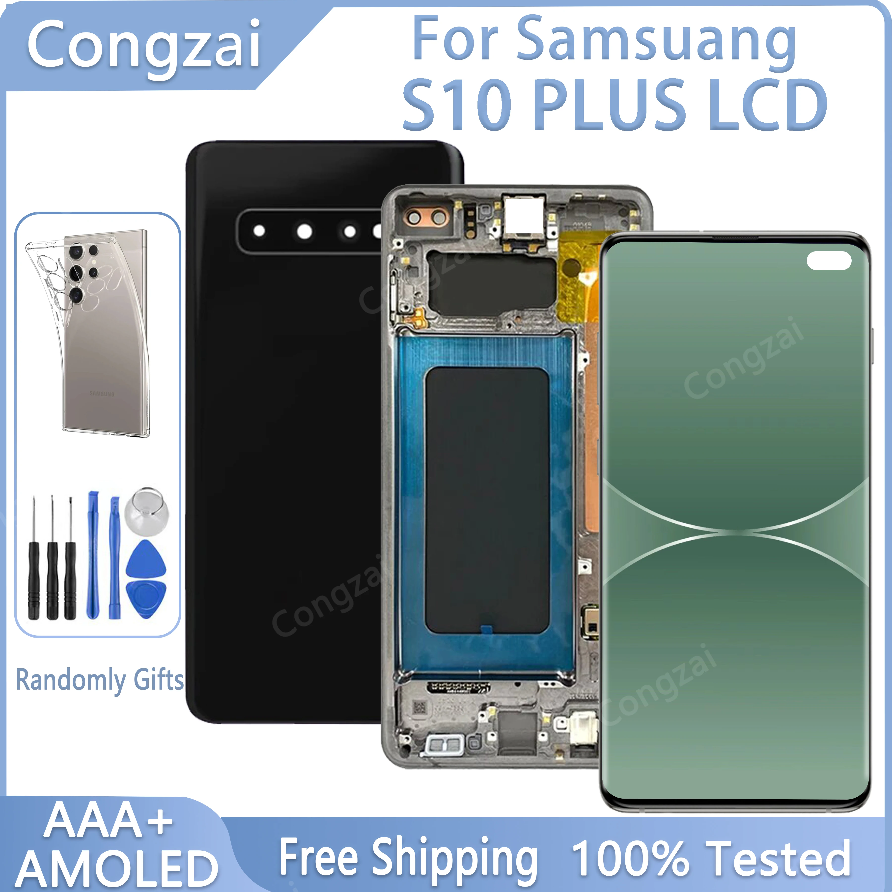 

6.4'' For S10 Plus For Samsung Galaxy S10plus G975 G975U G975F LCD Display S10+ Touch Screen Digitizer Assembly Replacement